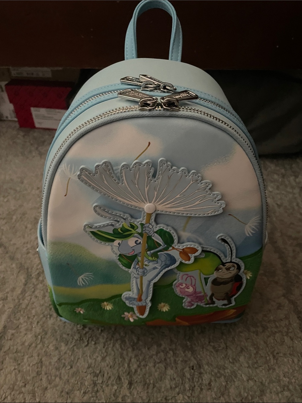 Loungefly Light Blue Pixar Mini Backpack